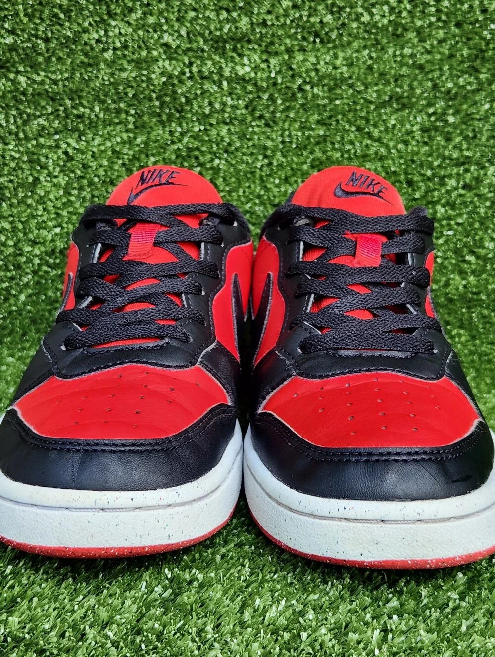 Nike Court Borough Low Big Girls Kids Size 5.5 Youth Red Black Sneakers Shoes